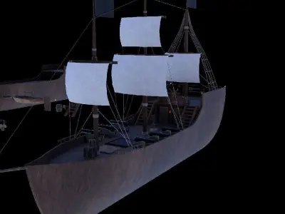 Wooden Ship 3D model