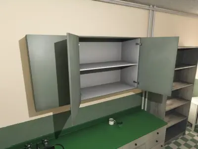 Wall Cabinet Low-poly 3D model get
