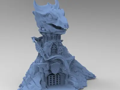 Eternia inspired Dragon cliff 3D model