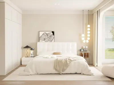 Modern Master Bedroom 3D model