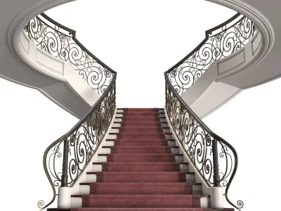 Mansion staircase 3D model