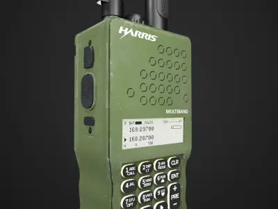 Military Walkie Talkie Radio Low-poly 3D model