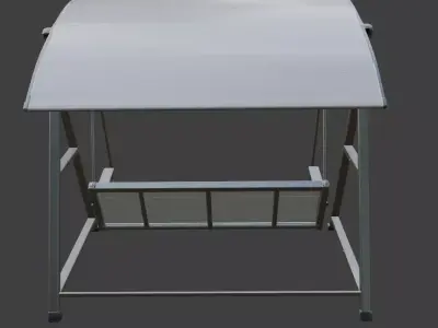 Modern Canopy Swing Bench 3D model