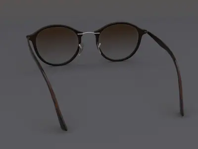 Ray-Ban ROUND II LIGHT RAY Light Havana  3D model