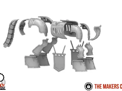 Centaur knight conversion kit - Classic armour pack only 3D print model