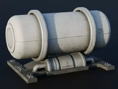 Industrial Tank - Industrial Machine - Type B Low-poly 3D model