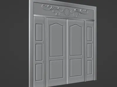 Wood door  3D model