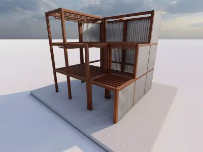 Structural engineering of Metal frame buildings  3D model