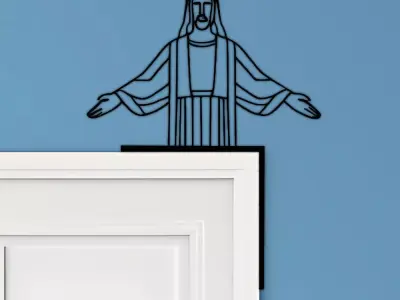 Christ The Reedeemer Door Corner Decor 3D print model purchase