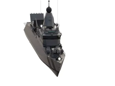 FAST PATROL BOAT COASTAL GUARD 3D model