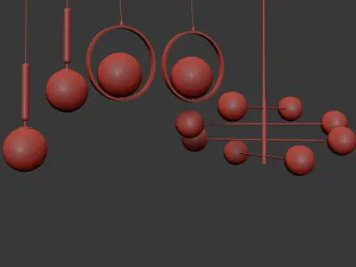 Ceiling Light Pendant Collection 3D model