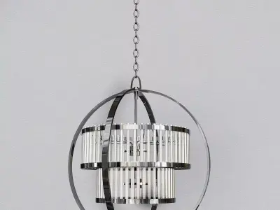 Brushed Nickel Crystal Orb 3D model