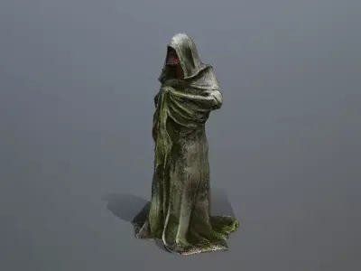old statue  Low-poly 3D model get