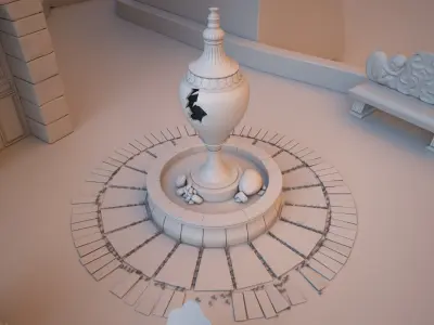 Stage objects Low-poly 3D model