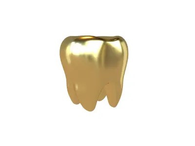 Tooth Emoji v1 005 Low-poly 3D model