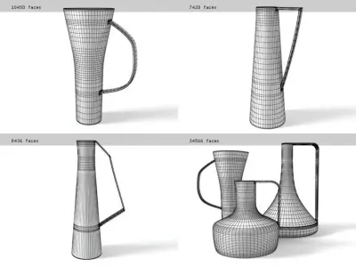 Hidria set of vases 3D model