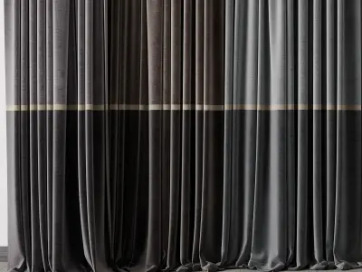 hadi curtain 84 Low-poly 3D model