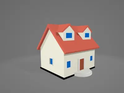 lowpoly house2 house Low-poly 3D model