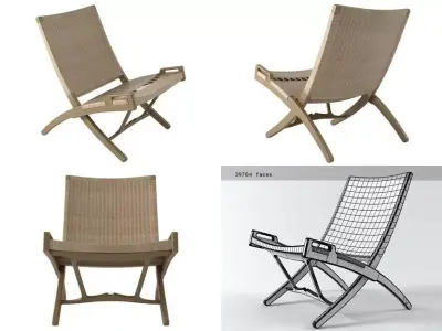 PP512 Folding Chair 3D model