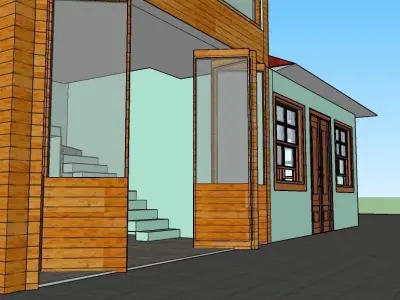 traditional village coffee 3D model