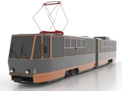 Tatra KT4D Low Low-poly 3D model