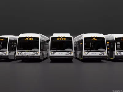 Volvo Group 4th Gen NovaBus LFS Low Floor System Bus PACK 3D model