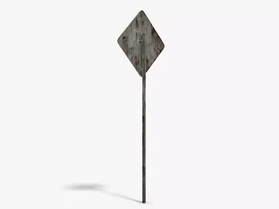 Damaged Traffic Jam Sign 3D model