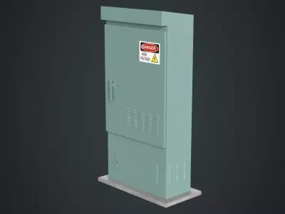 Electrical Enclosure 2A Low-poly 3D model