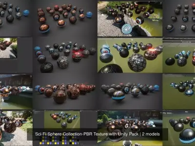 Sci-Fi Sphere Collection-PBR Texture with Unity Pack