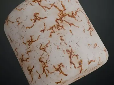 White Rusty Peeling Paint PBR Seamless Texture