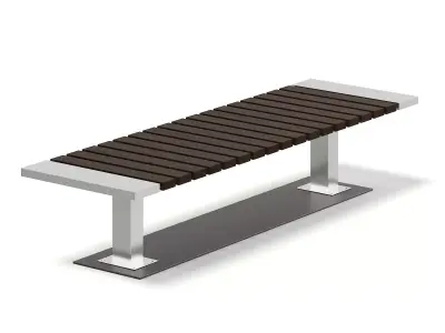 Mall Bench 3D Model 3D model