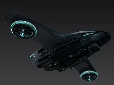 Lightweight Reconnaissance Drone Model Low-poly 3D model