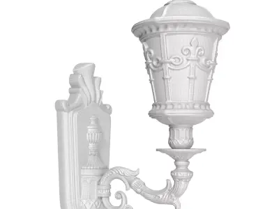 Outdoor forged classic wall lamp lantern sconce streetlight 3D model purchase