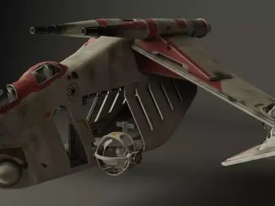 Star Wars - LAAT Low-poly 3D model for games Low-poly 3D model