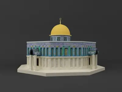 The Dome of Rock 3D printable model 3D print model