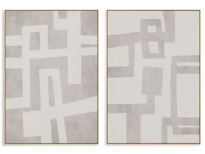 Abstract Painting Frame set 3D model 455