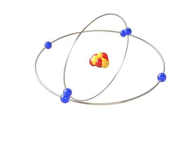 Carbon Chemical Element v2 001 Low-poly 3D model