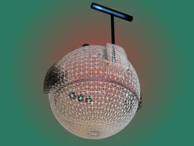 Droid ball with solar panel 3D model