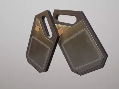 Sci-fi Tag Low-poly 3D model