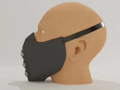 Mask caps1 with opening mechanism 3D print model