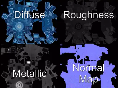 Scifi Sphere Model Pack with Futuristic Design Low-poly 3D model