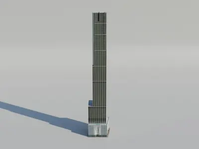NYC 35 Hudson Yards Low-poly 3D model