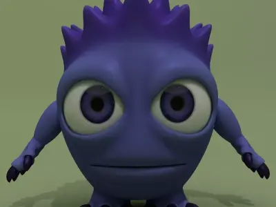 Cartoon Monster Teddy 3D model