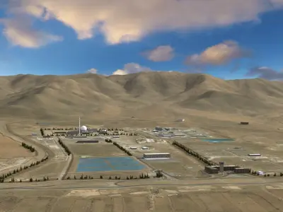 Arak Nuclear Reactor Iran Low-poly 3D model