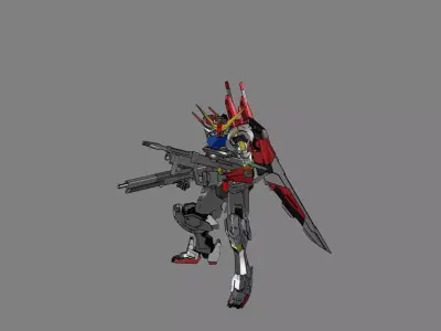 Attacker Gundam 13 3D model