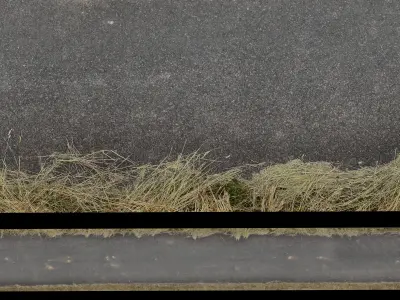 real asphalt road - 21meter and lowpoly Low-poly 3D model
