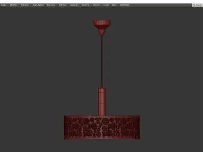  Italian Brass Pendant Light Low-poly 3D model