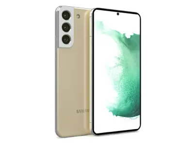 Samsung Galaxy S22 Plus 5G Cream Low-poly 3D model