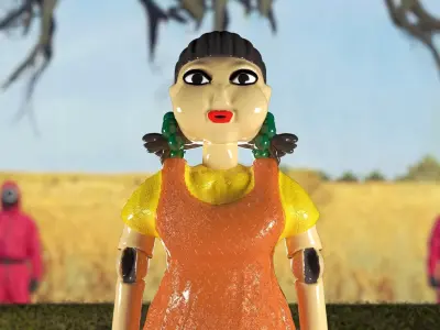 Squid Games Doll  - Red Light Green Light  3D model