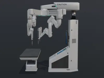 Surgical Robotic System Low-poly 3D model
